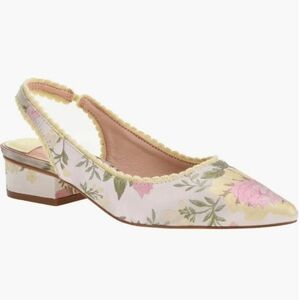 Chinese Laundry Pink Floral Slingback Heels